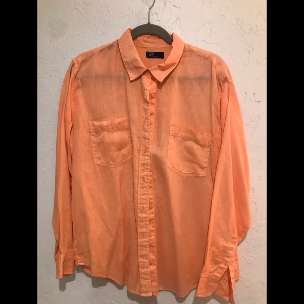 GAP CORAL LINEN SHIRT XL